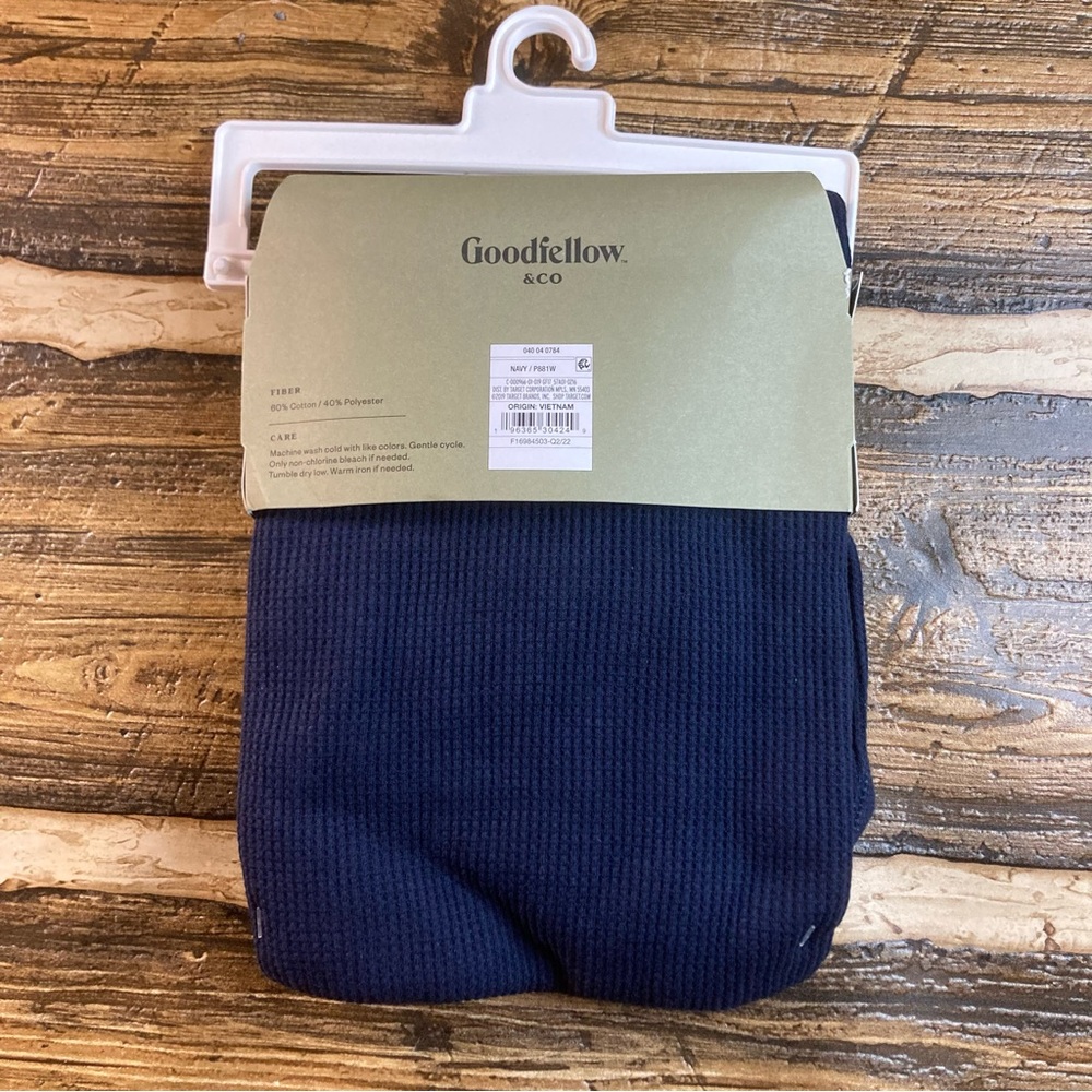 Goodfellow & Co men’s crew neck thermal shirt navy blue XL